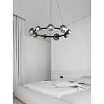 Люстра подвесная светодиодная в форме кольца Gray Ring Chandelier варинант исполнения - 1 | Loft Concept в Уфе