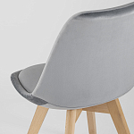 Стул с мягким велюровым сиденьем Arvika Grey варинант исполнения - 6 | Loft Concept в Уфе