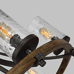 Люстра с цилиндрическим плафонами из толстого волнистого стекла в индустриальном стиле Feiss варинант исполнения - 9 | Loft Concept в Уфе