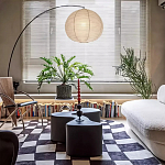 Дизайнерский журнальный стол чёрный изогнутой формы Alefy варинант исполнения - 2 | Loft Concept в Уфе