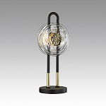 Настольная лампа с черным основанием и золотистым декором Bruno варинант исполнения - 3 | Loft Concept в Уфе