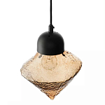 Подвесной светильник с янтарным рельефным плафоном Lamp with Frozen Glass Effect варинант исполнения - 3 | Loft Concept в Уфе