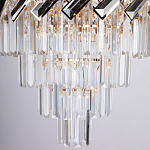 Люстра многоярусная с переплетенными металлическими элементами черного и золотого цвета и прозрачными хрустальными подвесками Empire Chandelier Crystal варинант исполнения - 8 | Loft Concept в Уфе