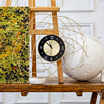 Часы настенные из металла с чёрным циферблатом Current Time варинант исполнения - 4 | Loft Concept в Уфе