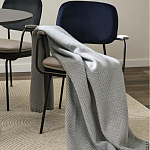 Плед из шерсти мериноса серого цвета 130×180 см Gray Waves варинант исполнения - 4 | Loft Concept в Уфе