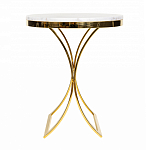 Кофейный столик на подстолье золотого цвета Noelle варинант исполнения - 2 | Loft Concept в Уфе