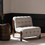 Кресло с деревянным каркасом и обивкой из ткани букле Medieval Furniture варинант исполнения - 2 | Loft Concept в Уфе