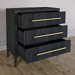 Комод Primo с 3 выдвижными ящиками Черный дуб варинант исполнения - 5 | Loft Concept в Уфе