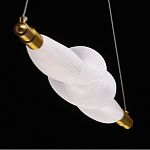 Люстра горизонтальная с волнистым белым плафоном Golden Swirl варинант исполнения - 8 | Loft Concept в Уфе