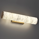 Бра с цилиндрическим плафоном из белого алебастра на прямоугольном основании Латунь Cryptocrystalline Stone варинант исполнения - 2 | Loft Concept в Уфе