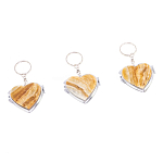 Зеркало брелок складное двухстороннее в форме сердца из натурального камня Оникс Stone Mirrors варинант исполнения - 4 | Loft Concept в Уфе