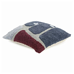 Чехол на подушку с рисунком серо-синего цвета Elan Textured варинант исполнения - 1 | Loft Concept в Уфе