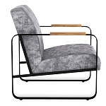 Кресло серый велюр с жесткими подлокотниками на полозьях Ashton варинант исполнения - 2 | Loft Concept в Уфе