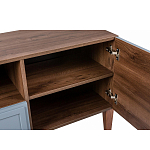 ТВ-тумба серая из массива бука с 2-мя дверками и ящиком Wenge Light варинант исполнения - 5 | Loft Concept в Уфе