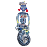 Кукла из одежды и павлопосадских платков Rusalka Blue Jeans варинант исполнения - 1 | Loft Concept в Уфе