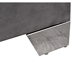 Кровать двуспальная серая с высоким мягким изголовьем Heart of the Bedroom варинант исполнения - 3 | Loft Concept в Уфе