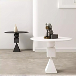 Дизайнерский журнальный стол белый в форме геометрических фигур Cydogic варинант исполнения - 3 | Loft Concept в Уфе