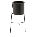 Кашпо из металла Elevated Planters черное варинант исполнения - 1 | Loft Concept в Уфе