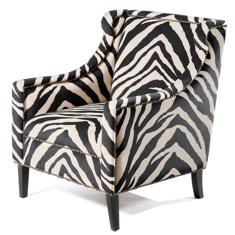 Кресло Chair Jenner Zebra Черно-белый Черный Кресло Chair Jenner Zebra Черно-белый Черный в Уфе | Loft Concept