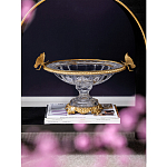 Чаша из прозрачного стекла с бронзовым ободком и фигурками бабочек Eden Garden варинант исполнения - 2 | Loft Concept в Уфе