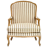 Кресло в полоску в стиле прованс Yvon French Seating Armchair варинант исполнения - 2 | Loft Concept в Уфе