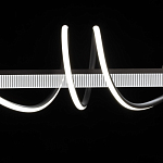 Люстра линейная черного цвета с волнообразным металлическим элементом Luke Lampco Tracer Lamp варинант исполнения - 6 | Loft Concept в Уфе