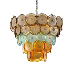 Люстра конусовидная с каскадом из разноцветных круглых подвесов Key Lustar варинант исполнения - 2 | Loft Concept в Уфе