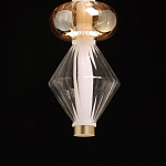 Подвесной светильник с вертикальной композицией из прозрачных и янтарных стеклянных шаров и ромбов Gabriel Scott Luna варинант исполнения - 18 | Loft Concept в Уфе