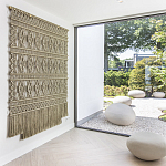 Панно на стену плетеное Макраме бежевый цвет  варинант исполнения - 6 | Loft Concept в Уфе