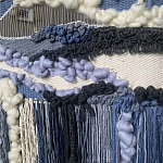 Современное ткачество гобелен в синих оттенках Blue Undine II варинант исполнения - 3 | Loft Concept в Уфе