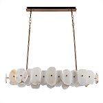 Подвесной светильник с фигурными элементами из белого алебастра Cryptocrystalline Stone варинант исполнения - 3 | Loft Concept в Уфе