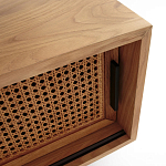 ТВ-тумба из дуба и плетеного ротанга Wicker Chasey TV Stand варинант исполнения - 3 | Loft Concept в Уфе