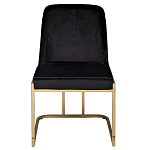 Стул обеденный велюровый черный с золотым каркасом Nobility варинант исполнения - 1 | Loft Concept в Уфе