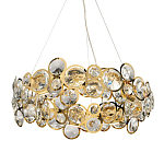 Люстра подвесная из золотых колец 57 см Golden Circles варинант исполнения - 1 | Loft Concept в Уфе