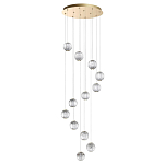 Люстра каскадная с прозрачными шарообразными плафонами Crystal Globule варинант исполнения - 6 | Loft Concept в Уфе