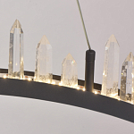 Люстра с двумя кольцами черного цвета с хрустальными элементами QUARTZ CRYSTAL варинант исполнения - 9 | Loft Concept в Уфе