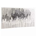 Панно декоративное с ручной росписью Gray Strokes варинант исполнения - 3 | Loft Concept в Уфе