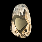 Бра овальное из стекла с золотым элементом Flow Texture  варинант исполнения - 5 | Loft Concept в Уфе