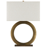Настольная лампа с корпусом в форме кольца и прямоугольным абажуром French Ring варинант исполнения - 5 | Loft Concept в Уфе