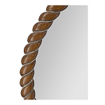 Зеркало круглое с текстурной рамой из натурального дерева  Pine Wall Mirror варинант исполнения - 3 | Loft Concept в Уфе