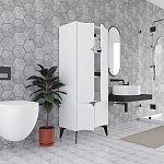 Комод белый с 4-мя дверцами на металлических ножках SPARK MULTIPURPOSE CABINET WHITE варинант исполнения - 5 | Loft Concept в Уфе