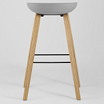 Барный стул на ножках из натурального дерева Boras Grey варинант исполнения - 4 | Loft Concept в Уфе