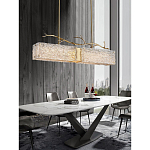 Люстра прямоугольная из фактурного стекла Chandelier Beam варинант исполнения - 2 | Loft Concept в Уфе