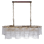 Люстра подвесная прямоугольная из рифленого стекла Fluted Glass Chandelier варинант исполнения - 2 | Loft Concept в Уфе