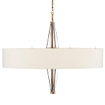 Люстра круглая с белым тканевым абажуром  White Light Diffuser варинант исполнения - 1 | Loft Concept в Уфе