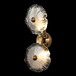 Бра с ветвистыми бронзовыми элементами и стеклянными рифлеными дисками Textured Glass Bra варинант исполнения - 2 | Loft Concept в Уфе