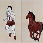 Дизайнерская плитка Конь бегун варинант исполнения - 1 | Loft Concept в Уфе