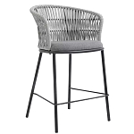 Стул барный с декоративным плетением на спинке и подлокотниках Chair Weave варинант исполнения - 2 | Loft Concept в Уфе