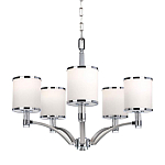 Люстра с белыми стеклянными плафонами в форме цилиндра Feiss варинант исполнения - 1 | Loft Concept в Уфе