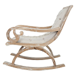 Кресло-качалка с мягкой обивкой из льна Ella Armchair beige варинант исполнения - 2 | Loft Concept в Уфе